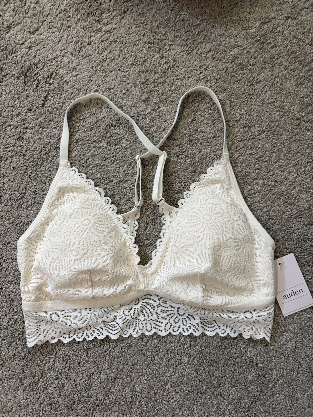 Auden Lace Bralette in Ivory